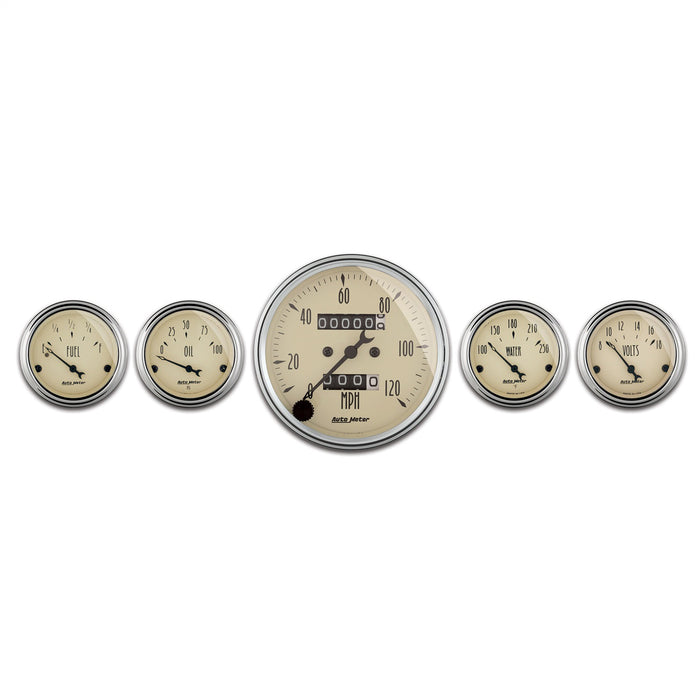 AutoMeter 1808 Antique Beige (TM) Gauge Fuel Level/ Oil Pressure/ Speedometer/ Voltmeter/ Water Temperature