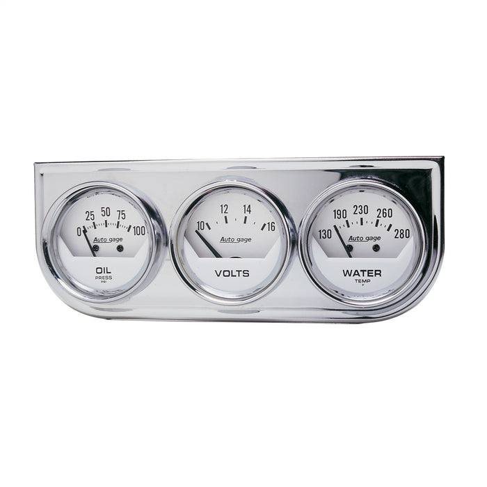 AutoMeter 2325 Autogage (R) Gauge Oil Pressure/ Voltmeter/ Water Temperature