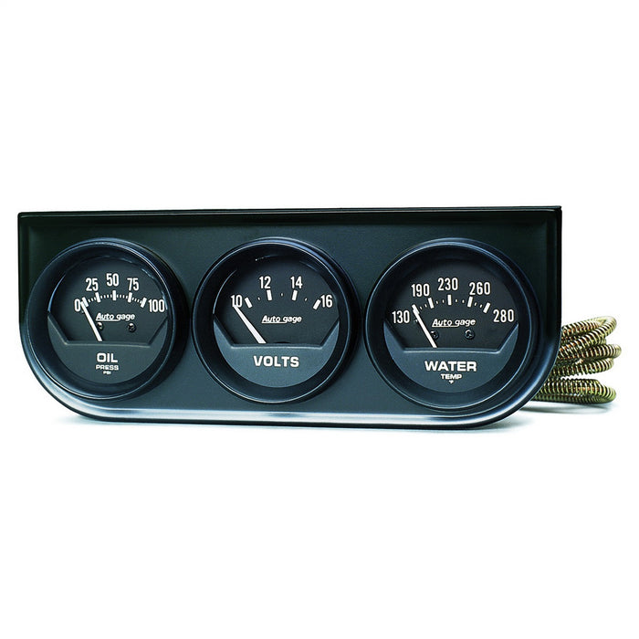 AutoMeter 2348 Autogage (R) Gauge Oil Pressure/ Voltmeter/ Water Temperature