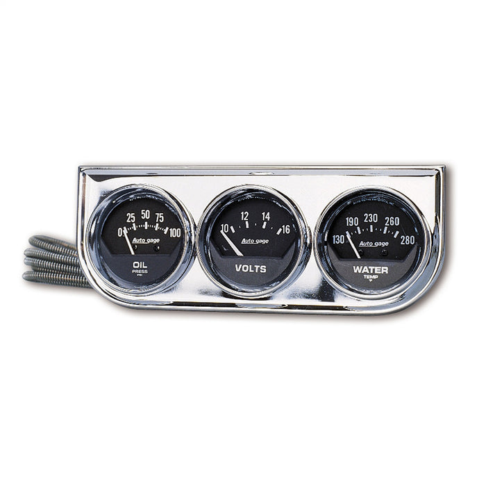 AutoMeter 2349 Autogage (R) Gauge Oil Pressure/ Voltmeter/ Water Temperature