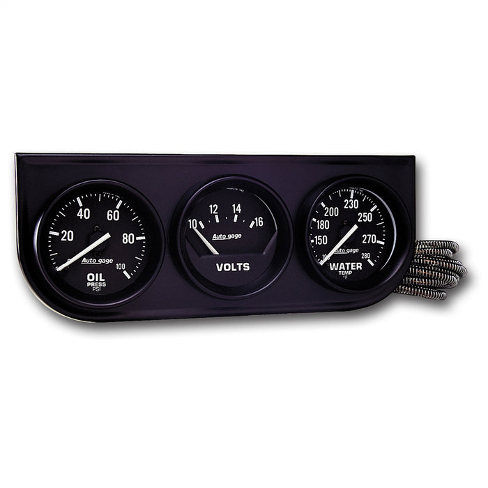 AutoMeter 2397 Autogage (R) Gauge Oil Pressure/ Voltmeter/ Water Temperature