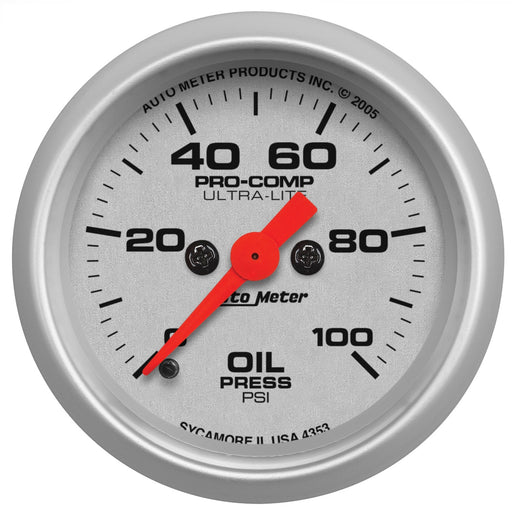 AutoMeter 4353 Ultra-Lite (R) Gauge Oil Pressure