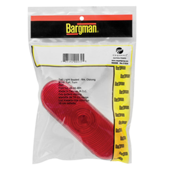Bargman 44-06-001 Trailer Light; Type - Stop/ Tail/ Turn Light  Lens Color - Red  Shape - Oblong  Diameter (IN) - Not Applicable  Length (IN) - 6-1/2 Inch  Width (IN) - 2-3/8 Inch  Height (IN) - 2-1/4 Inch  Submersible - No  Installation Type - Stud Mount