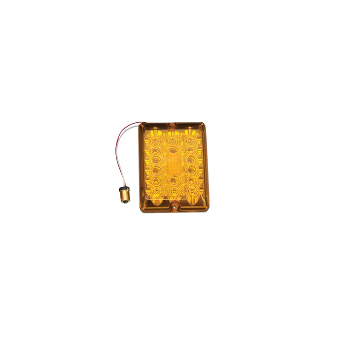 Bargman 47-84-412 Trailer Light 84 Series; Type - Turn Light  Lens Color - Amber  Bulb Type - LED  Shape - Rectangular  Diameter (IN) - Not Applicable  Submersible - No  Installation Type - Stud Mount