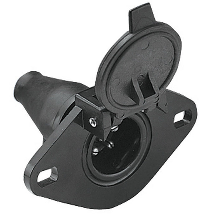 Hopkins MFG 48425 Trailer Wiring Connector; End Type - 6 Pole Round  Color - Black  Material - Plastic