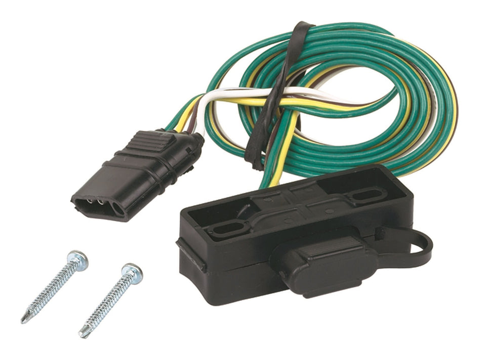 Hopkins MFG 48595 Trailer Wiring Connector Mounting Bracket; Compatibility - 4-Way Connector  Color - Black  With Mounting Hardware - Yes  Quantity - Single