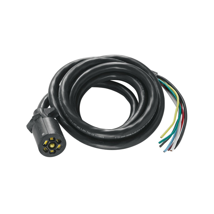 Bargman 50-67-620 Trailer Wiring Connector; Lead Length - 10 Feet  Vehicle End or Trailer End - Trailer End  End Type - 7-Way Molded  Color - Black