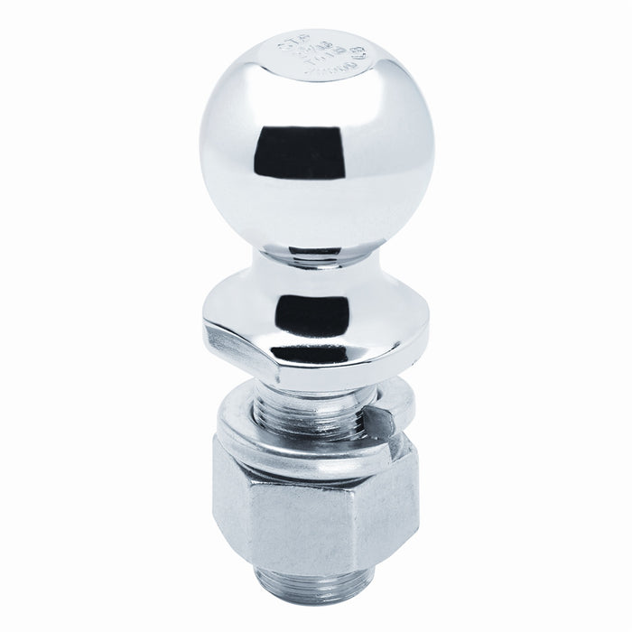 Tow Ready 63840 Trailer Hitch Ball; Gross Trailer Weight (LB) - 20000 Pounds  Ball Diameter (IN) - 2-5/16 Inch  Shank Diameter (IN) - 1-1/4 Inch  Shank Length (IN) - 2-3/4 Inch  Color - Silver  Material - Steel  Finish - Chrome Plated