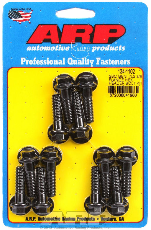 ARP Fasteners 434-1102 Exhaust Header Bolt; Head Size - 10 Millimeter  Quantity - Set Of 12  Head Type - Hex Head  Length (IN) - 1.18 Inch  Thread Size - M8  Finish - Polished  Color - Silver  Material - Stainless Steel