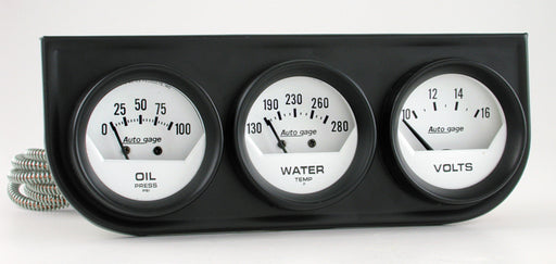 AutoMeter 2324 Autogage (R) Gauge Oil Pressure/ Voltmeter/ Water Temperature