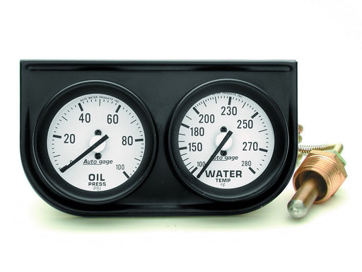 AutoMeter 2326 Autogage (R) Gauge Oil Pressure/ Water Temperature