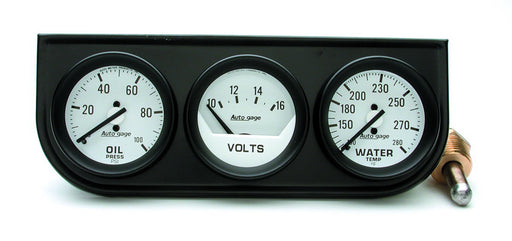 AutoMeter 2327 Autogage (R) Gauge Oil Pressure/ Voltmeter/ Water Temperature