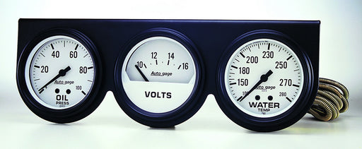 AutoMeter 2328 Autogage (R) Gauge Oil Pressure/ Voltmeter/ Water Temperature