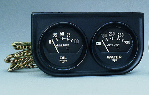 AutoMeter 2345 Autogage (R) Gauge Oil Pressure/ Water Temperature