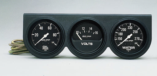 AutoMeter 2398 Autogage (R) Gauge Oil Pressure/ Voltmeter/ Water Temperature