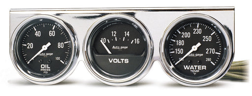 AutoMeter 2399 Autogage (R) Gauge Oil Pressure/ Voltmeter/ Water Temperature