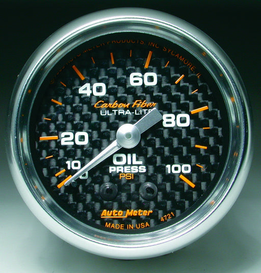 AutoMeter 4721 Carbon Fiber (TM) Gauge Oil Pressure