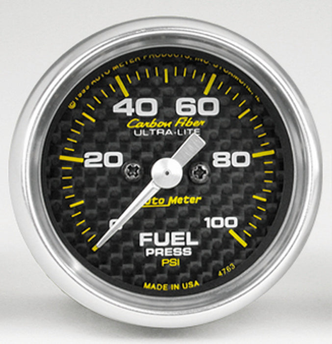 AutoMeter 4763 Carbon Fiber (TM) Gauge Fuel Pressure