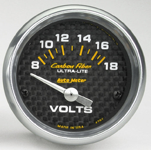 AutoMeter 4791 Carbon Fiber (TM) Gauge Voltmeter