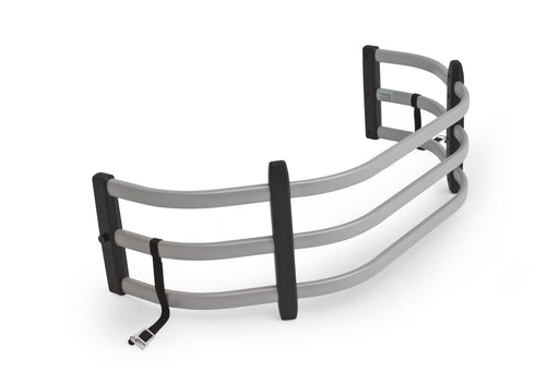 Amp Research 74803-00A Bed Extender BedXtender HD Sport; Type - Basket Type Classic V-Shape  Extension Length (IN) - 24 Inch  Finish - Powder Coated  Color - Silver  Material - Aluminum  Mounting Location - Bed