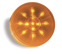 Grote  Side Marker Light- LED G1033 Mounting Location - Universal Flat Mount  Number Of Lights - Single  Shape - Round  Lens Color - Yellow  Bulb Color - Clear  Trim Finish - No Trim  Includes Wiring Harness - No