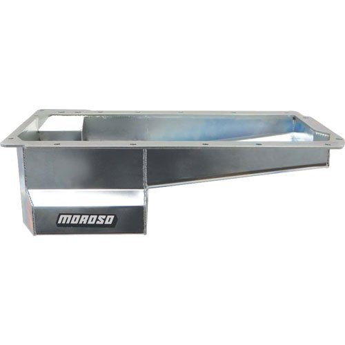 Moroso  Oil Pan 20149 Recommended Use - Street  Finish - Zinc Plated  Color - Silver  Material - Steel  Capacity - 7 Quart  Depth (IN) - 6 Inch  Sump Position - Rear  Sump Style - Wet  Baffled - Yes  Dipstick Provision - Yes  Includes Windage Tray - No