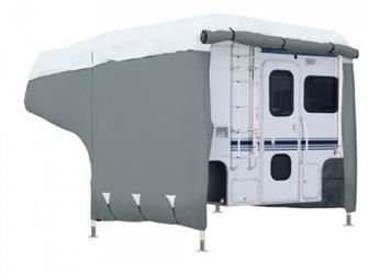 Classic Accessories PermaPRO (TM) RV Cover 80-259-151001-00 Compatibility - Pickup Campers  Length - 10 To 12 Feet  Protection Type - All Weather Protection  Color - Gray  Material - Polypropylene  Includes Storage Bag - Yes  Quantity - Single
