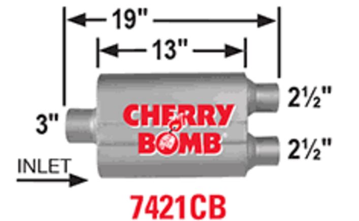 Cherry Bomb 7421CB Pro (R) Exhaust Muffler