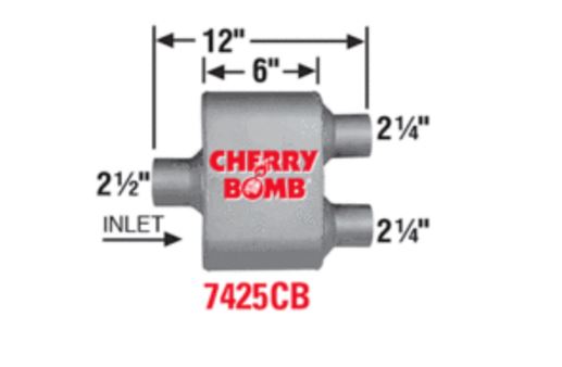 Cherry Bomb 7425CB Extreme (R) Exhaust Muffler