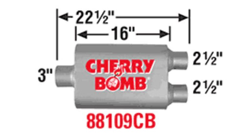 Cherry Bomb 88109CB Vortex (R) Exhaust Muffler