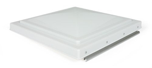 Camco 40162 Roof Vent Lid; Compatibility - 14 Inch X 14 Inch Roof Vents  Hinge Style - Jensen  Color - White  Material - Polycarbonate  With Mounting Hardware - Yes  Quantity - Single With English/ French Language Packaging