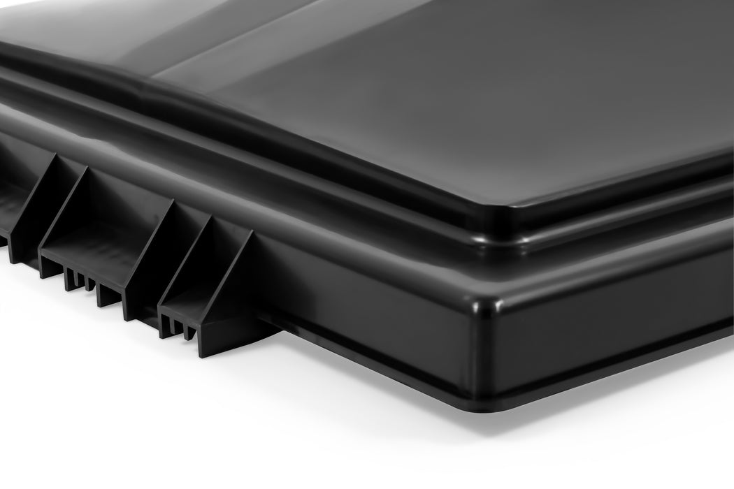 Camco  Roof Vent Lid 40176 Compatibility - 14 Inch X 14 Inch Roof Vents  Color - Black  Material - Polypropylene  With Mounting Hardware - Yes
