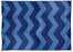 Camco  Camping Mat 42878 Length - 9 Feet  Width - 6 Feet  Color - Blue Chevron  Material - UV Resistant  Reversible - Yes  With Grommet - No  With Storage Bag - No