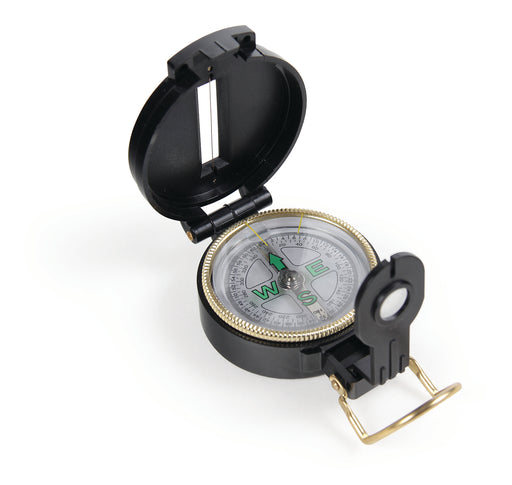 Camco  Compass 51362 Type - Lensatic  Dial Color - Green  Color - Black  With Belt Clip - Yes