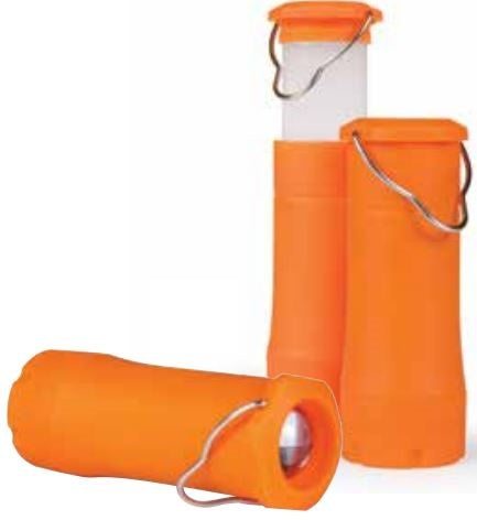 Camco  Lantern 51374 Type - LED  Power Source - 3 AAA Batteries  Color - Orange  Material - Plastic