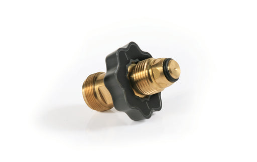 Camco 59943 Propane Hose Connector; Type - Cylinder Adapter  End Type1 - Soft Nose Prest-O-Lite (POL)  End Size2 - 1 Inch-20  End Type2 - Male Threads  Material - Brass