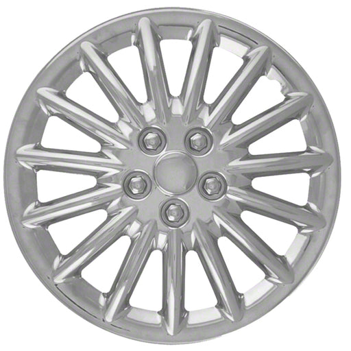 Wheel Cover IWC18817C Diameter (IN) - 17 Inch  Finish - Chrome Plated  Color - Silver  Material - Plastic  Design - 15 Spoke  Quantity - Set Of 4
