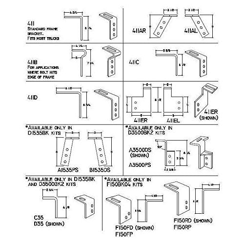 Demco RV 8551000 Fifth Wheel Trailer Hitch Mount Kit UMS Series; Type - Base Rails  Installation Type - Bolt-On  Includes Hardware - Yes  Drilling Required - No