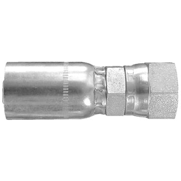 Dayco Products Inc 108065 Hose End Fitting; End Type1 - Crimp-On  End Size1 - 1/4 Inch  End Type2 - Female Inverted Flare  End Size2 - 7/16 Inch-20  Fitting Style - Swivel  Fitting Angle - Straight  Color - Silver  Includes O-Ring - No  Quantity - Single