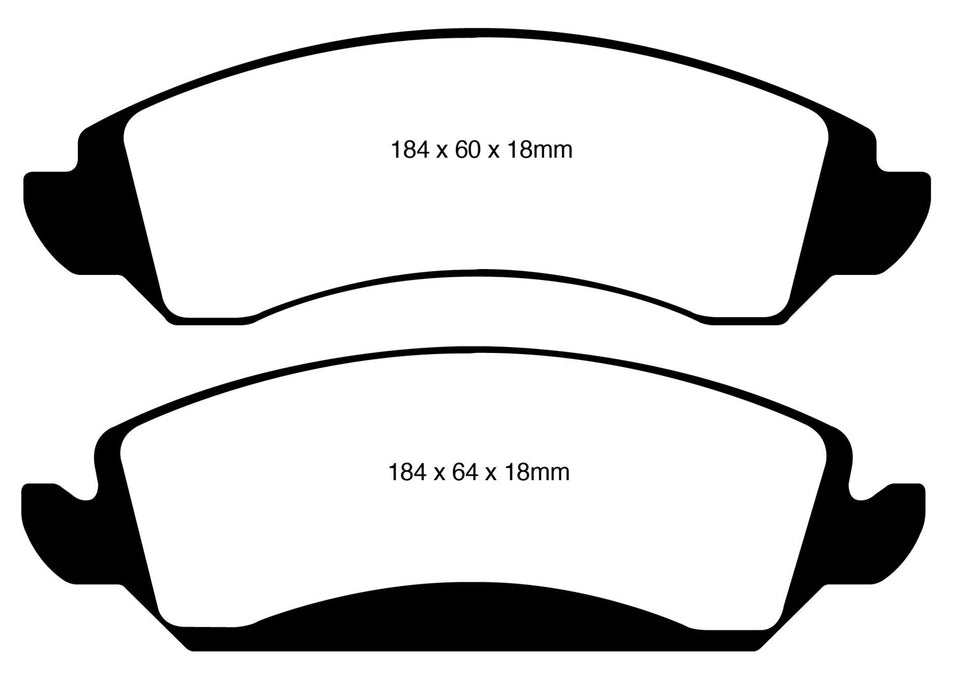 EBC Brakes DP71830 Brake Pad Greenstuff 7000; Recommended Use - Street  Material - Organic  Construction - Bonded  Includes OEM Sensors - No  Includes Shims - Yes  Quantity - Set Of 4  FMSI Number - D1363