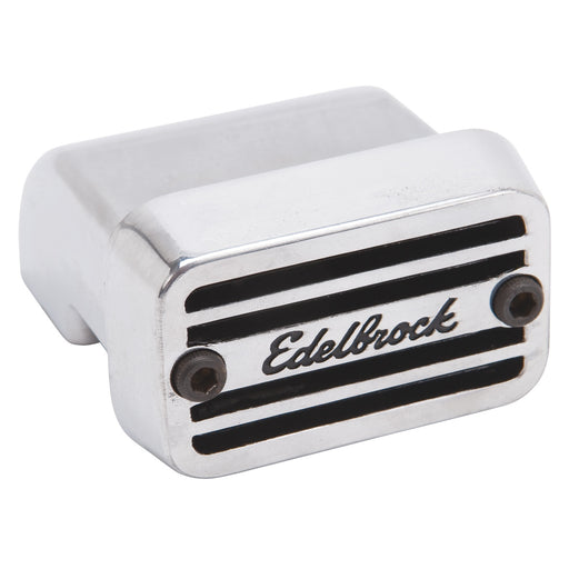 Edelbrock 4201 Crankcase Breather Filter Elite(TM); Attachment - Bolt-On  Top Style - Polished Chrome With Edelbrock Logo  Color - Silver  Material - Aluminum  Includes Grommet - No