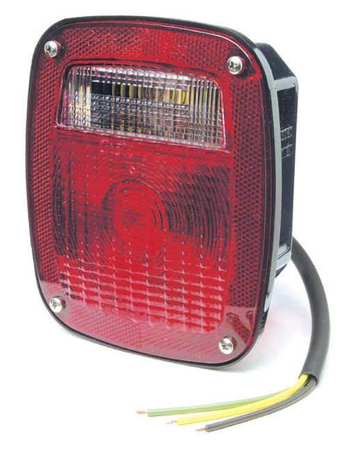 Grote Industries 50972 Tail Light Assembly; Quantity - Single  Shape - Rectangular  Bulb Type - Incandescent  Lens Color - Red  Housing Color - Black