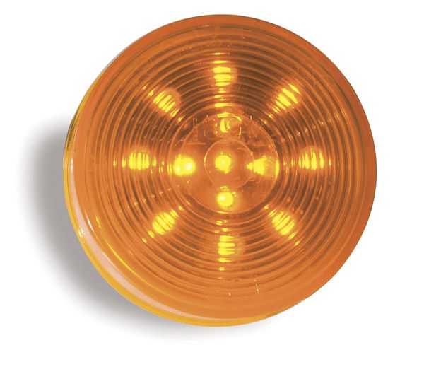 Grote  Side Marker Light- LED G1033 Mounting Location - Universal Flat Mount  Number Of Lights - Single  Shape - Round  Lens Color - Yellow  Bulb Color - Clear  Trim Finish - No Trim  Includes Wiring Harness - No