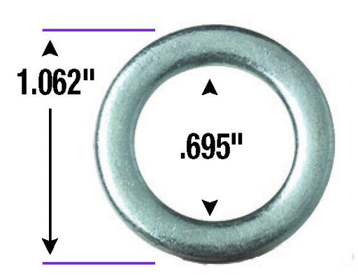 Gorilla 79900C Lug Nut Washer; Use With - Standard Mag  Type - Round Center Hole  Outside Diameter (IN) - 1.062 Inch  Inside Diameter (IN) - 0.695 Inch  Finish - Zinc Plated  Color - Silver  Material - Steel  Quantity - Set Of 5