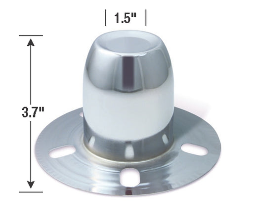 Gorilla HC226 Wheel Center Cap Hub Cover; Diameter - 3.195 Inch  Installation Type - Push-Through  Style - Closed Derby  Height - 3.7 Inch  Finish - Chrome Plated  Color - Silver  Material - Steel  Logo Design - Without Logo  Quantity - Single