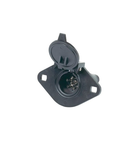 Hopkins MFG 48425 Trailer Wiring Connector; End Type - 6 Pole Round  Color - Black  Material - Plastic