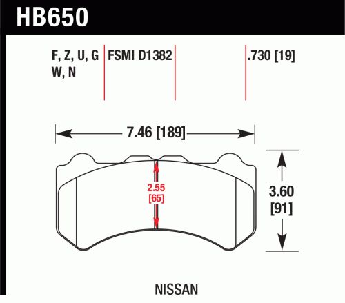 Hawk Performance HB650F.730 HPS Series Brake Pad