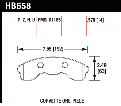 Hawk Performance HB658F.570 HPS Series Brake Pad