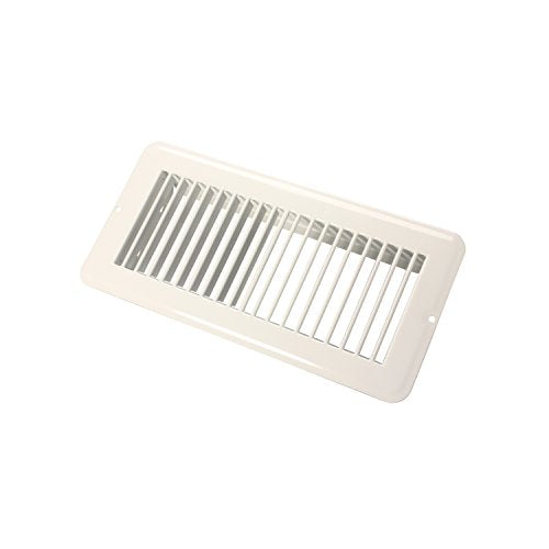 JR Products 02-28985 Heating/ Cooling Register; Color - White  Diameter (IN) - Not Applicable  Length (IN) - 11-1/2 Inch  Material - Steel  Mounting Location - Floor  Shape - Rectangular  Width (IN) - 5-9/16 Inch  With Damper - No
