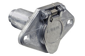 Pollak  Trailer Wiring Connector 11-609EP Lead Length - No Lead  Vehicle End or Trailer End - Vehicle End  End Type - 6 Way Socket  Color - Silver
